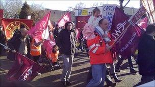 Protesters in Witney