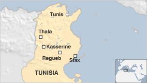 Map of Tunisia
