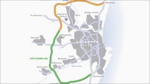 Aberdeen bypass map