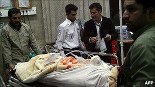 Survivor at Imam Khomeini hospital in Orumiyeh