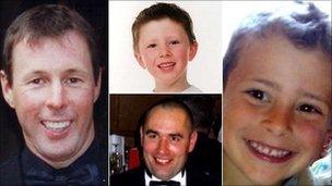 Clockwise from left, Colin McRae, Johnny McRae, Ben Porcelli and Graeme Duncan