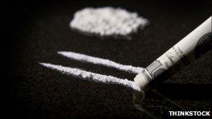 Lines of cocaine