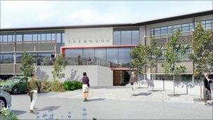 Artist's impression of Tremough Innovation Centre