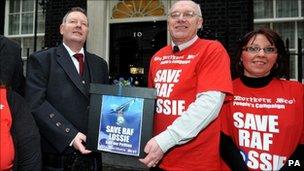 Campaigners at Downing Street