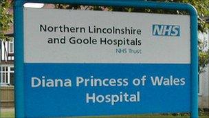 Diana Princess of Wales Hospital sign