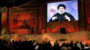 Hezbollah rally in Beirut. Dec 2010