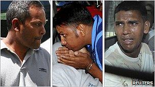 Sandip Moneea, 41, Raj Theekoy, 33, and Avinash Treebhoowoon, 29, have been charged over the killing