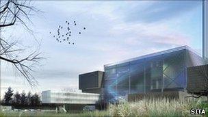 Artist's impression of the waste incinerator at Great Blakenham