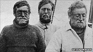 Ernest Shackleton and crew