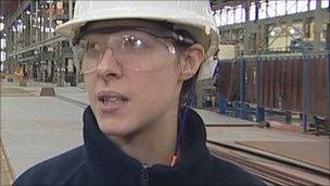 Kerry Knight, shipyard apprentice