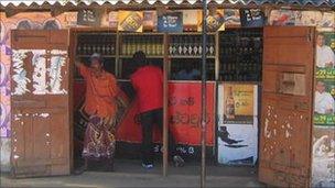 A wine store in Sri Lanka