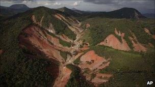 Slopes covered by mud are seen after landslide in Nova Friburgo (17 January 2011)