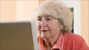 Woman on computer