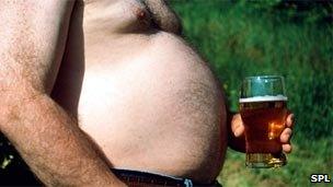 man with a beer belly