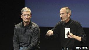 Apple COO Tim Cook and CEO Steve Jobs