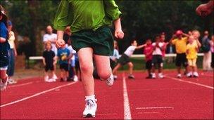 Children running