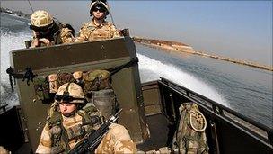 British troops patrolling in Iraq