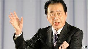 Japanese Prime Minister Naoto Kan pictured on 13 January 2011