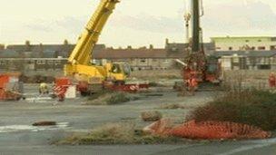 The site of the planned shopping centre in Prestatyn, Denbighshire