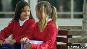 Girls in playground