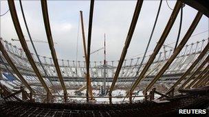 Warsaw's new National Stadium under construction