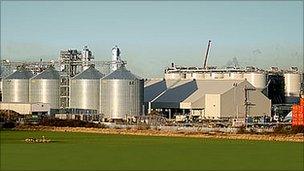 Ensus bioethanol plant, in Wilton