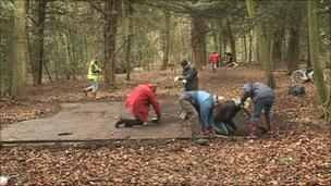 An archaeological survey is carried out in Coleshill estate grounds