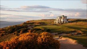 Castle Stuart golf clubhouse and course