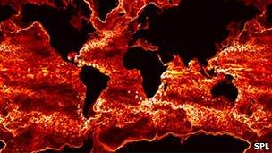 Model visualisation of ocean currents