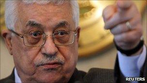 Palestinian President Mahmoud Abbas in Egypt (24 Jan 2011)