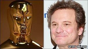 Colin Firth with Oscar statuette