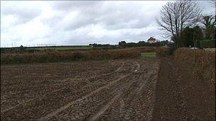 The field at the western end of Guernsey Airport's runway