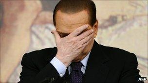Silvio Berlusconi at a news conference in Rome (26 January 2011)