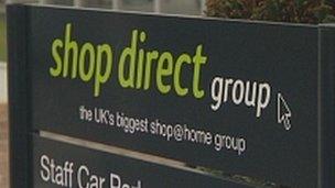 Shop Direct sign