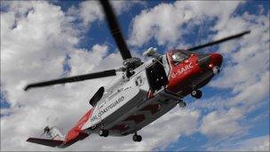 Coastguard helicopter (pic by Kirsty Sutherland)