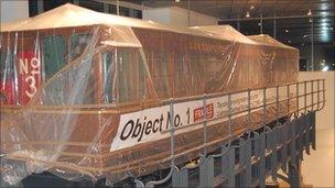 The last remaining motorcar from the Liverpool Overhead Railway