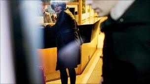 Madina Salamova is detained as she reports in to police in Oslo, 24 January