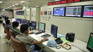 Control room at power station