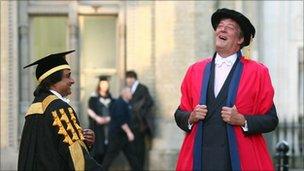 Sanjeev Bhaskar and Stephen Fry