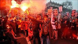 Protesters, Downing St