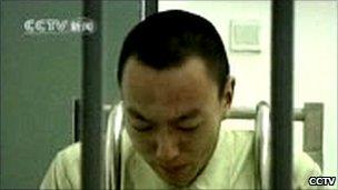 Li Qiming, apologising on national television for a drink-driving accident in Baoding, China, which killed one young woman, in October 2011