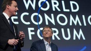 David Cameron and Bill Gates