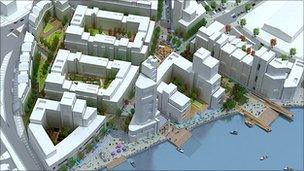 Image of the planned redevelopment of the Sirocco works site