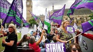 Protesters in Parliament square