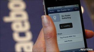 Facebook on a phone