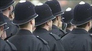 Police constables on a passing out parade