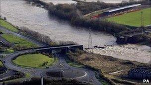 Destroyed Northside Bridge