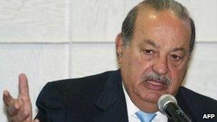 Carlos Slim in Mexico City on 31 January