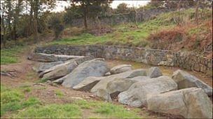 Neolithic stones in Delancey Park