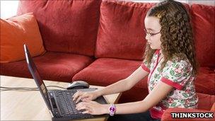 girl on laptop